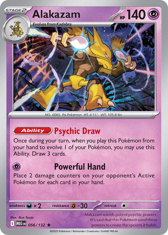 Alakazam #056/132 Rare (Holofoil) / Mega Evolution