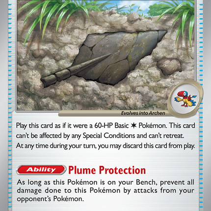 Antique Plume Fossil #079/086 Common (Reverse Holofoil) / White Flare