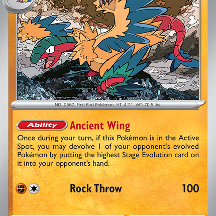 Archeops #051/086 Rare (Holofoil) / White Flare