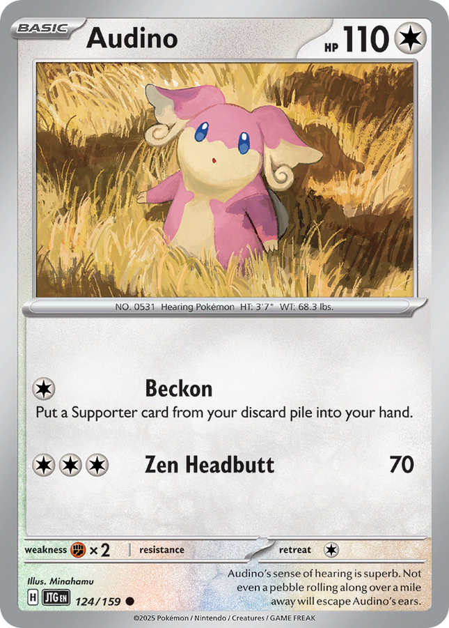 Audino #124/159 Common (Reverse Holofoil) / Journey Together