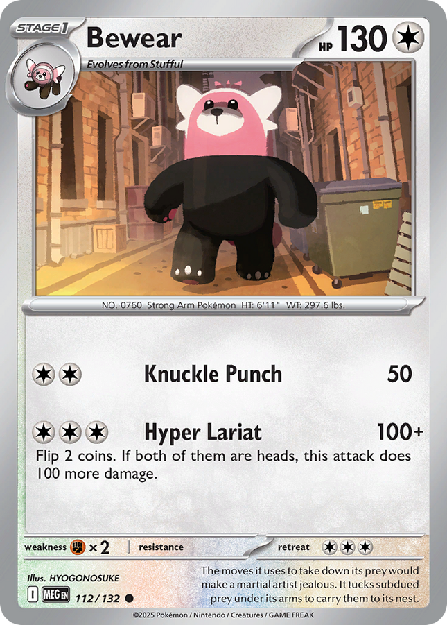 Bewear #112/132 Common (Reverse Holofoil) / Mega Evolution