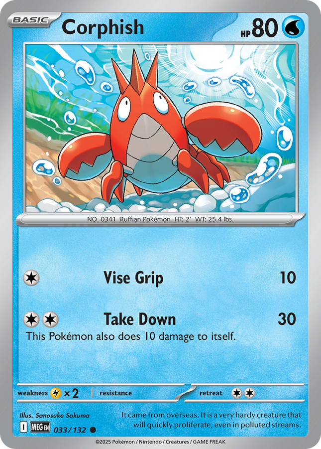 Corphish #033/132 Common / Mega Evolution