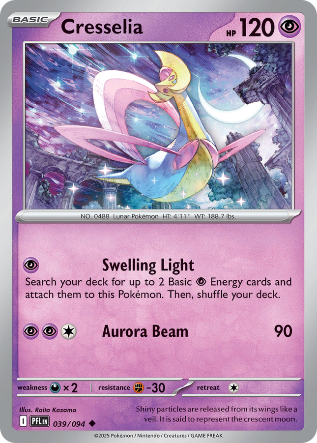 Cresselia #039/094 Uncommon (Reverse Holofoil) / Phantasmal Flames