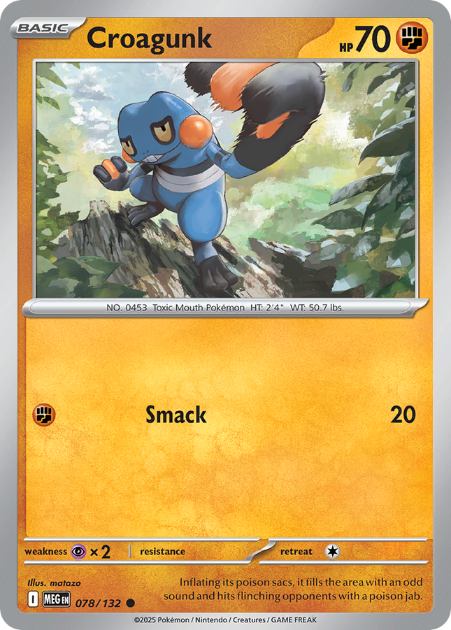 Croagunk #078/132 Common / Mega Evolution