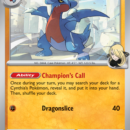 Cynthia's Gabite #103/182 Common / Destined Rivals