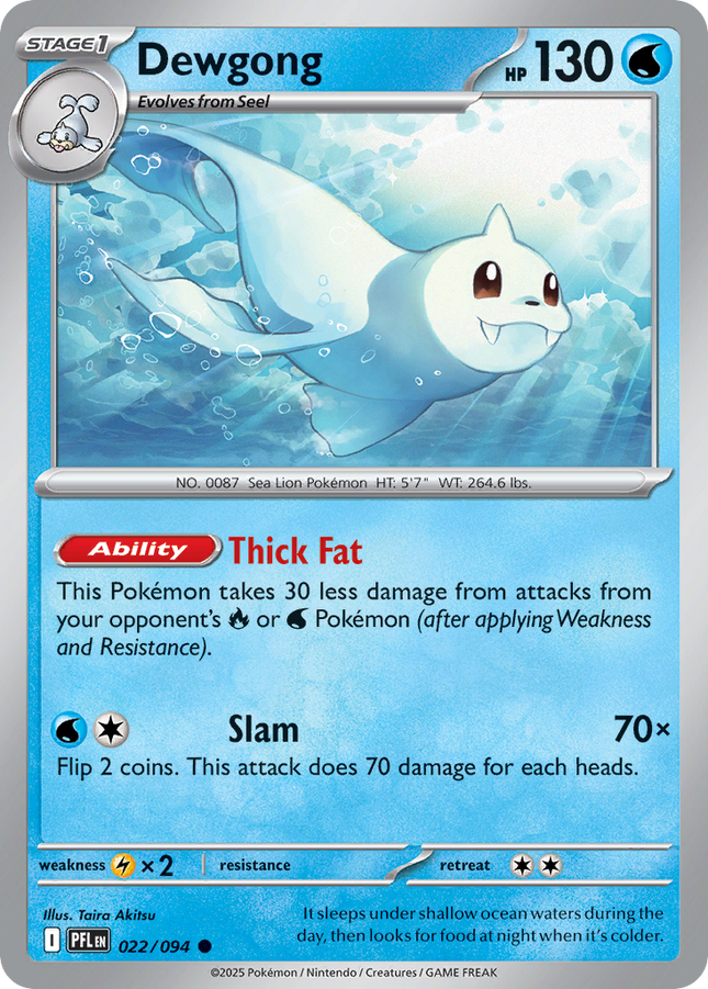 Dewgong #022/094 Common (Reverse Holofoil) / Phantasmal Flames