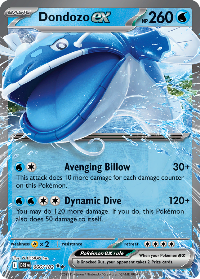 Dondozo EX #066/182 Double Rare (Holofoil) / Destined Rivals