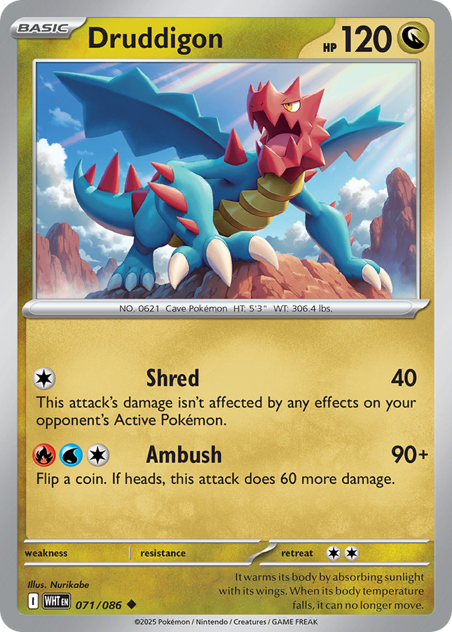 Druddigon #071/086 Uncommon / White Flare
