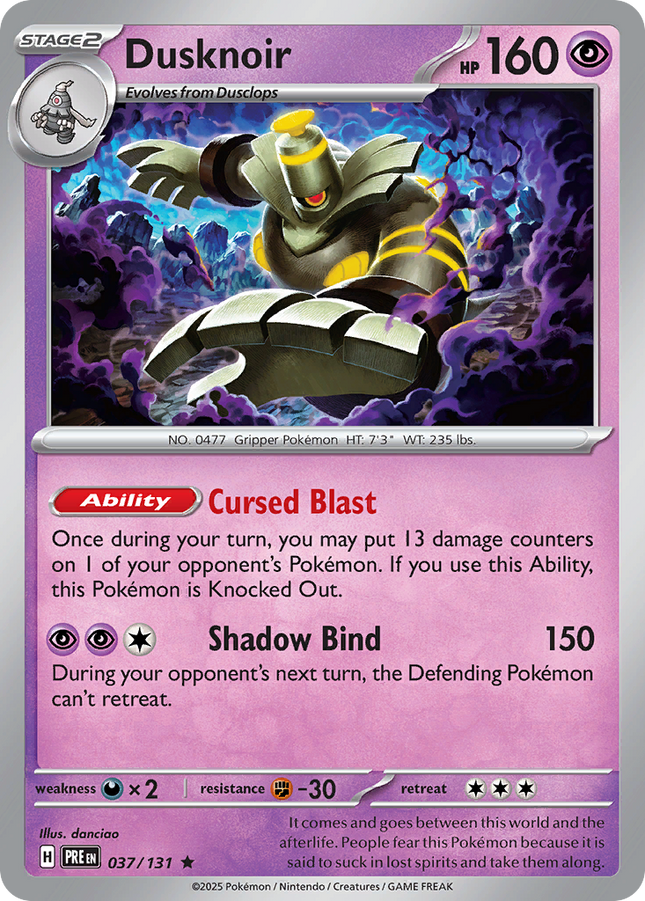 Dusknoir #037/131 Rare (Holofoil) / Prismatic Evolutions