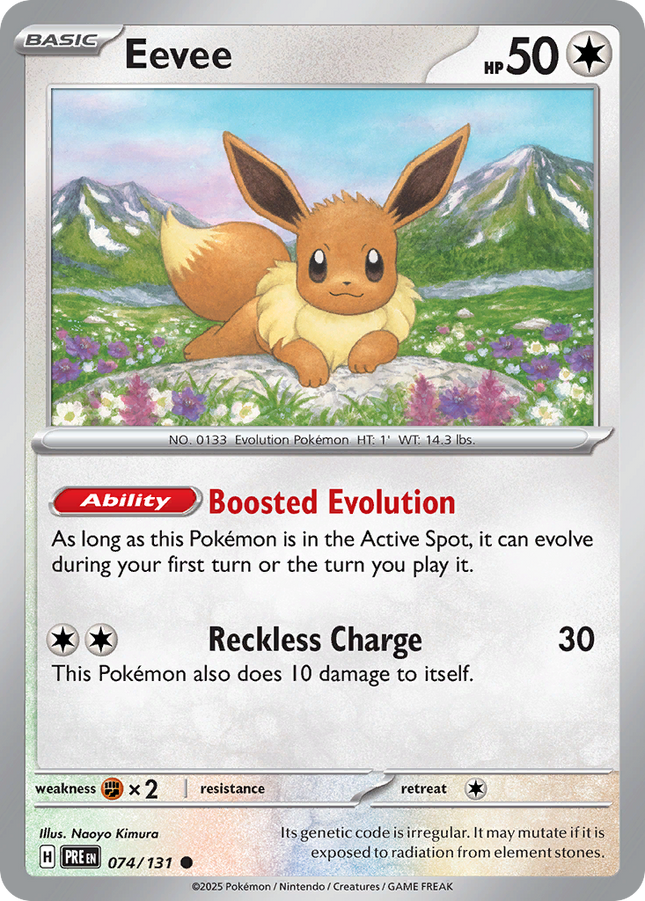 Eevee #074/131 Common (Reverse Holofoil) / Prismatic Evolutions