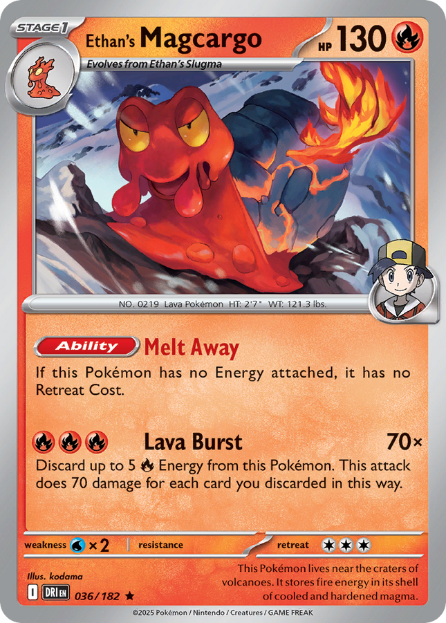 Ethan's Magcargo #036/182 Rare (Holofoil) / Destined Rivals