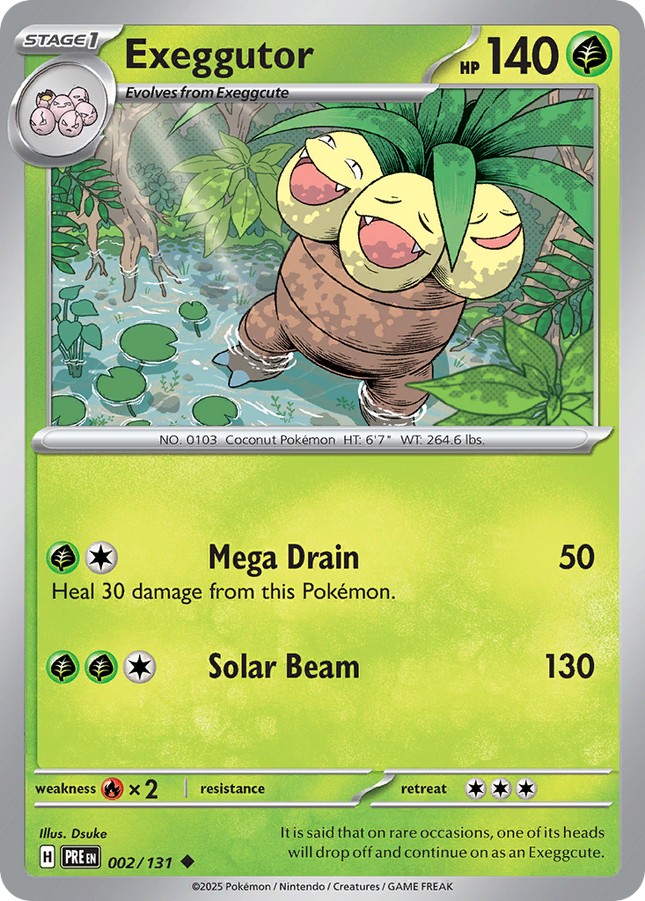 Exeggutor #002/131 Uncommon (Poke Ball Pattern) / Prismatic Evolutions