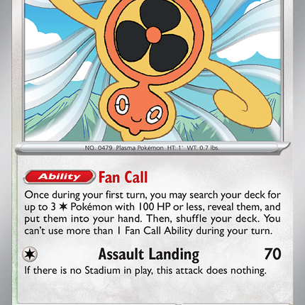 Fan Rotom #085/131 Common (Poke Ball Pattern) / Prismatic Evolutions