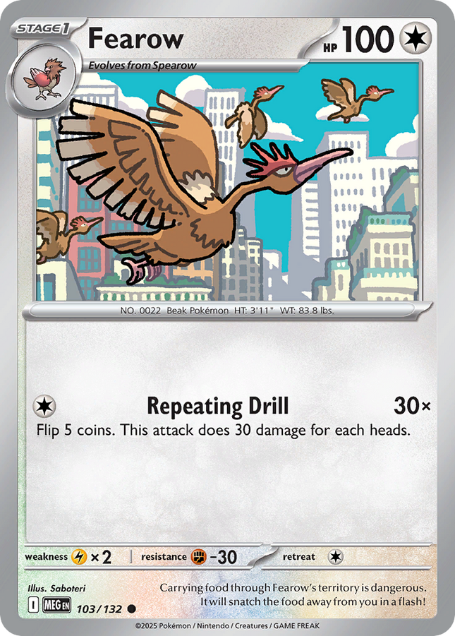 Fearow #103/132 Common / Mega Evolution