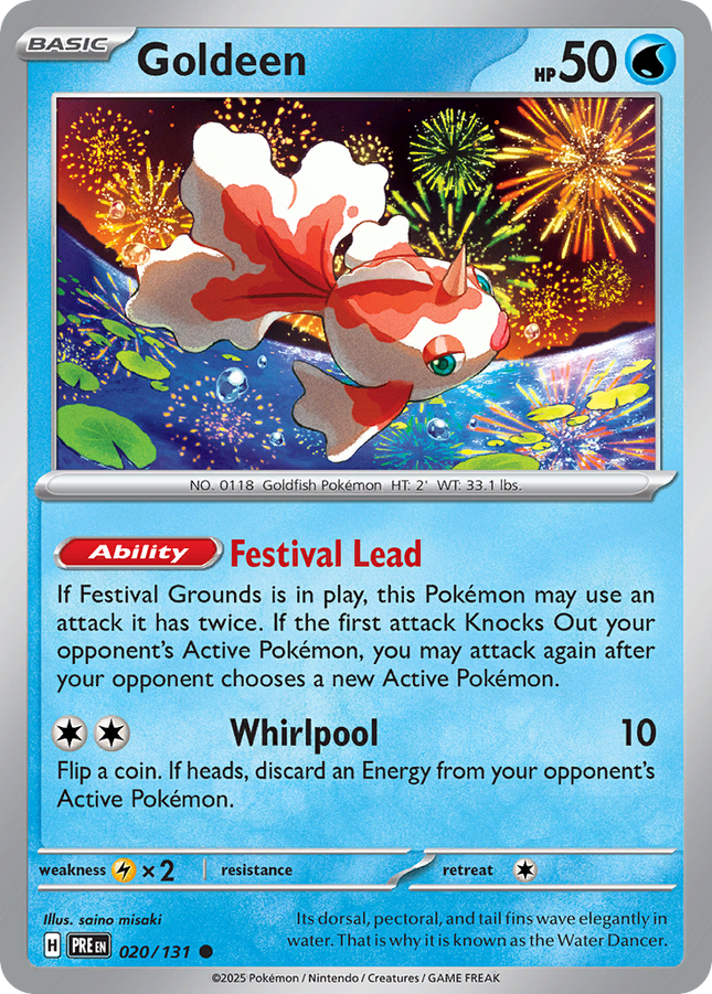 Goldeen #020/131 Common (Reverse Holofoil) / Prismatic Evolutions