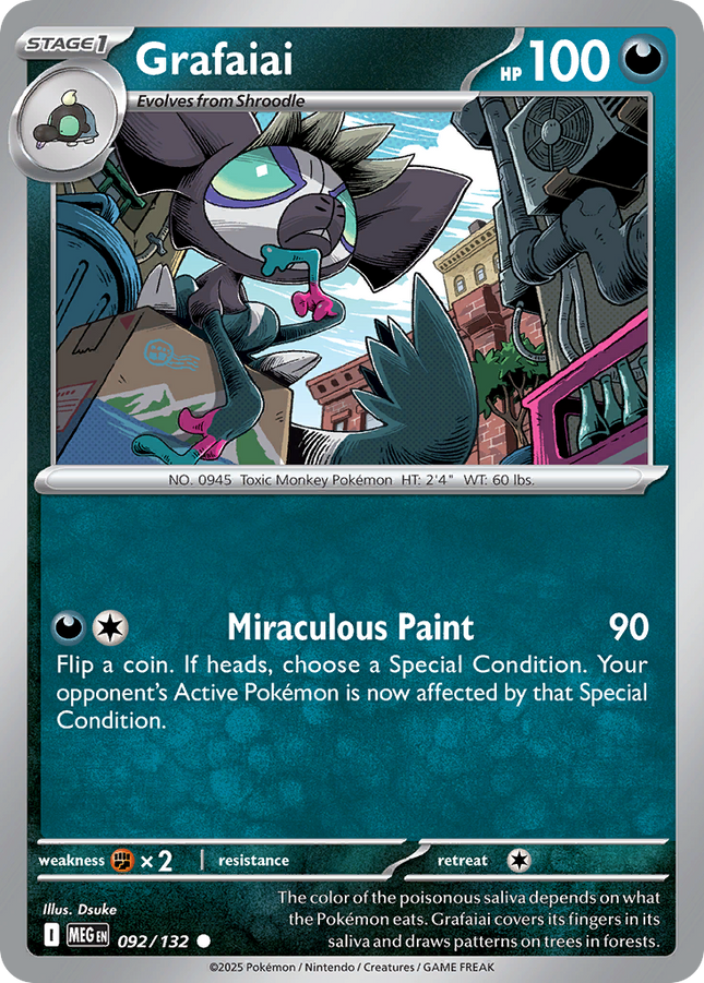 Grafaiai #092/132 Common (Reverse Holofoil) / Mega Evolution