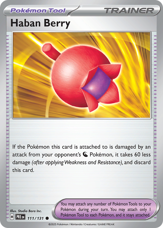 Haban Berry #111/131 Common (Reverse Holofoil) / Prismatic Evolutions