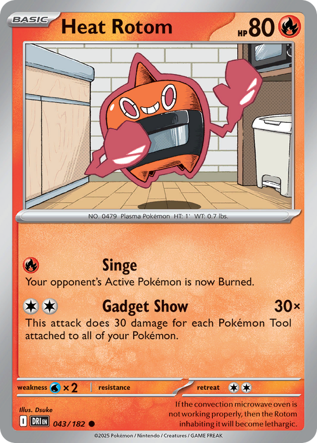 Heat Rotom #043/182 Common (Reverse Holofoil) / Destined Rivals