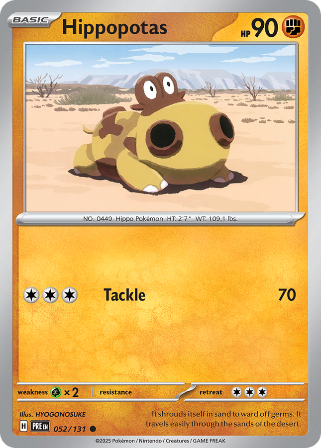 Hippopotas #052/131 Common (Poke Ball Pattern) / Prismatic Evolutions
