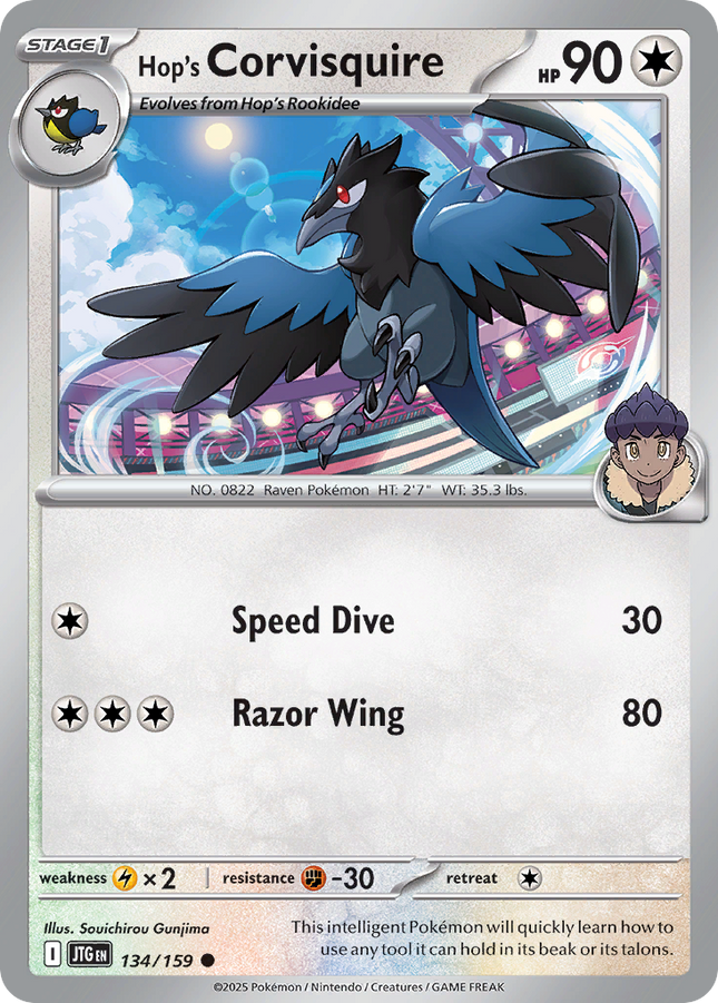 Hop's Corvisquire #134/159 Common (Reverse Holofoil) / Journey Together