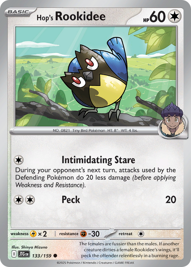 Hop's Rookidee #133/159 Common (Reverse Holofoil) / Journey Together