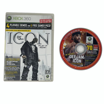 Xbox 360 Magazine Demo Disc #70 May 2007 Def Jam Icon (Xbox 360)