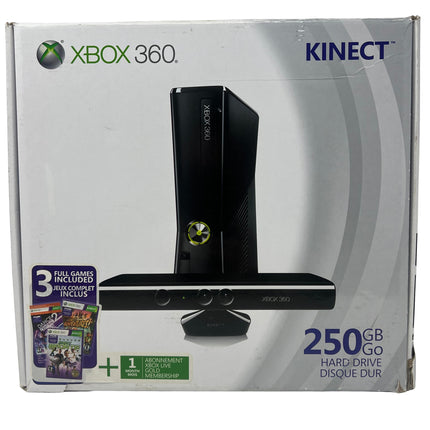 Microsoft Xbox 360 Console Slim 250GB Black With Kinect