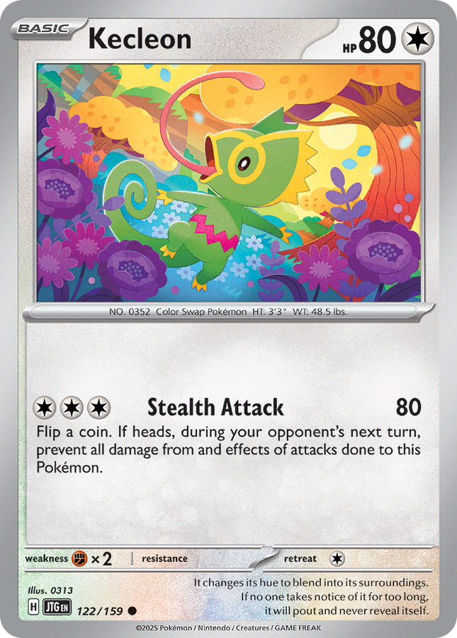 Kecleon #122/159 Common (Reverse Holofoil) / Journey Together