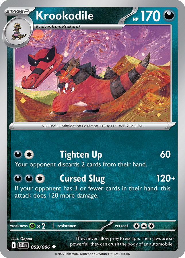 Krookodile #059/086 Uncommon / Black Bolt