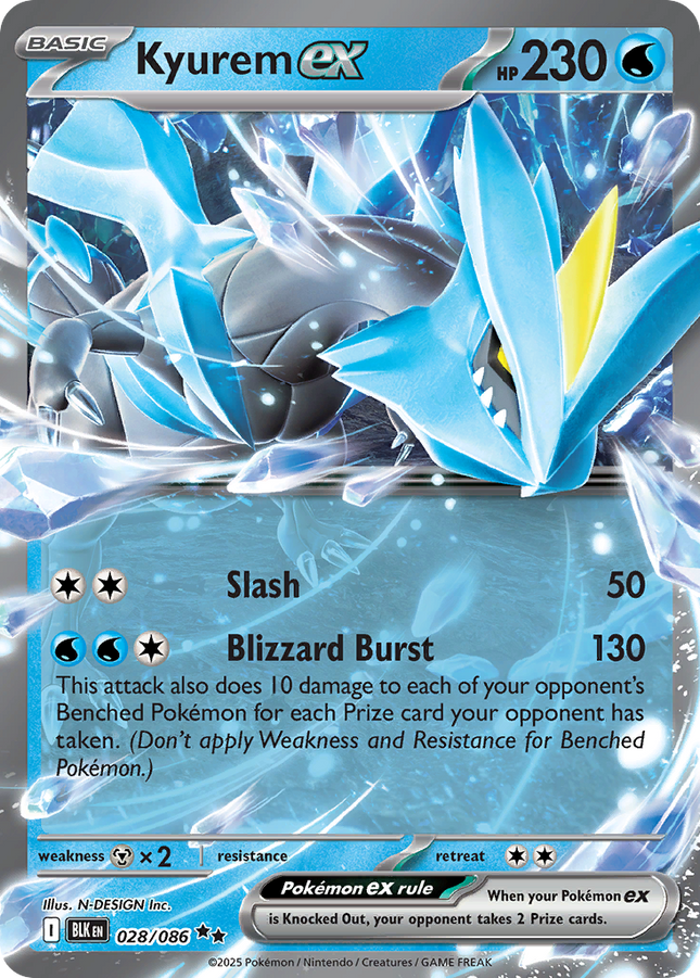 Kyurem EX #028/086 Ultra Rare (Holofoil) / Black Bolt