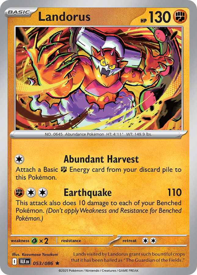 Landorus #053/086 Rare (Holofoil) / Black Bolt