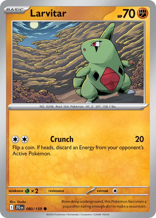 Larvitar #080/159 Common (Reverse Holofoil) / Journey Together