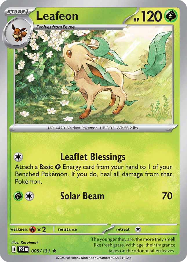Leafeon #005/131 Rare (Reverse Holofoil) / Prismatic Evolutions