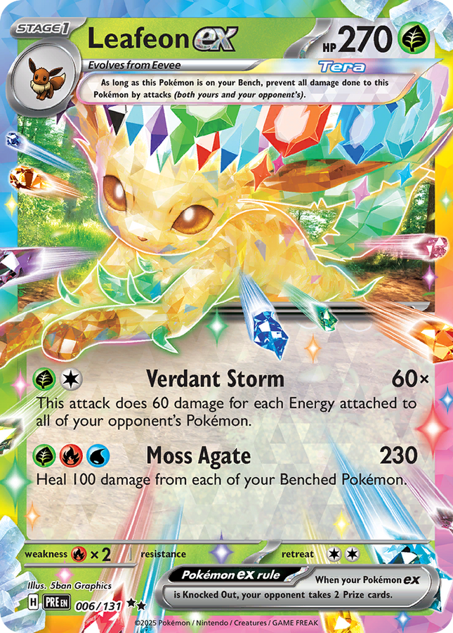 Leafeon EX #006/131 Double Rare (Holofoil) / Prismatic Evolutions