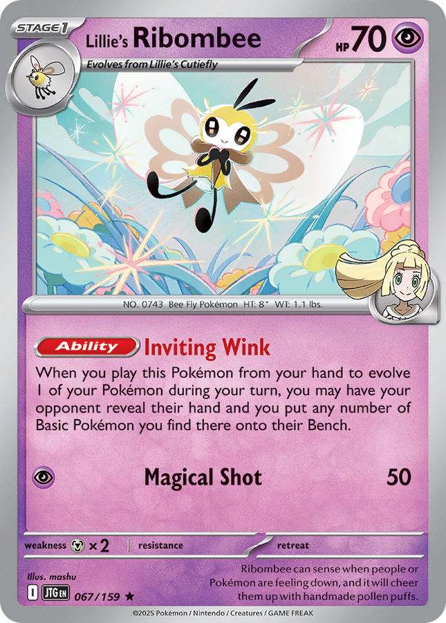 Lillie's Ribombee #067/159 Rare (Holofoil) / Journey Together