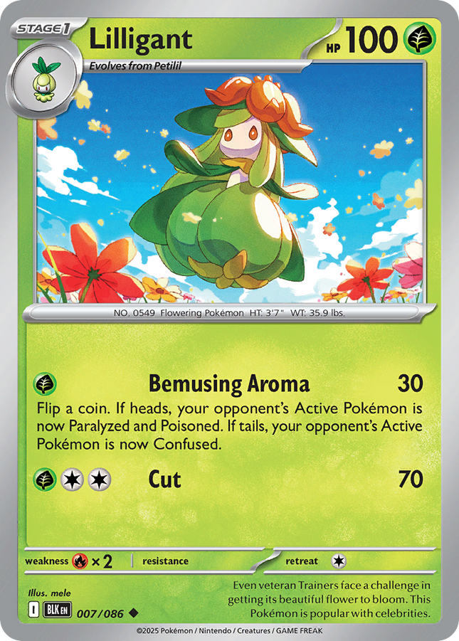 Lilligant #007/086 Uncommon (Poke Ball Pattern) / Black Bolt