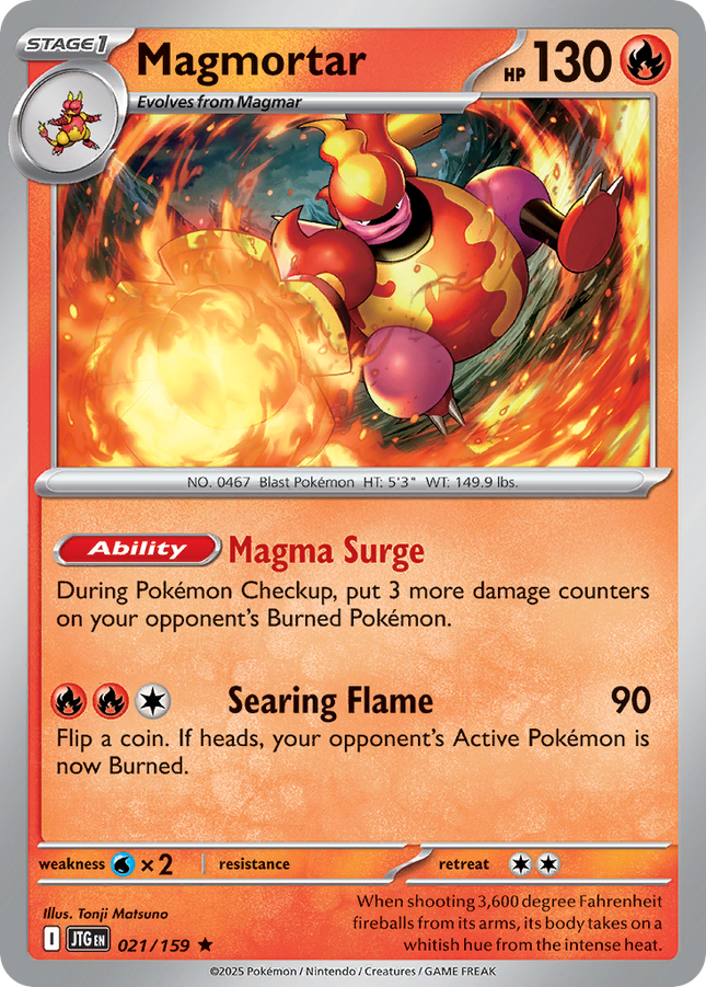 Magmortar #021/159 Rare (Reverse Holofoil) / Journey Together