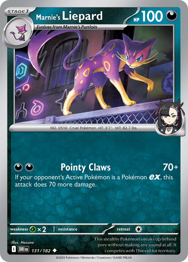 Marnie's Liepard #131/182 Uncommon (Reverse Holofoil) / Destined Rivals
