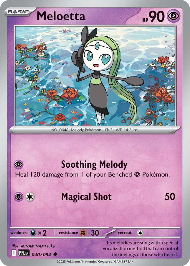 Meloetta #040/094 Uncommon (Reverse Holofoil) / Phantasmal Flames