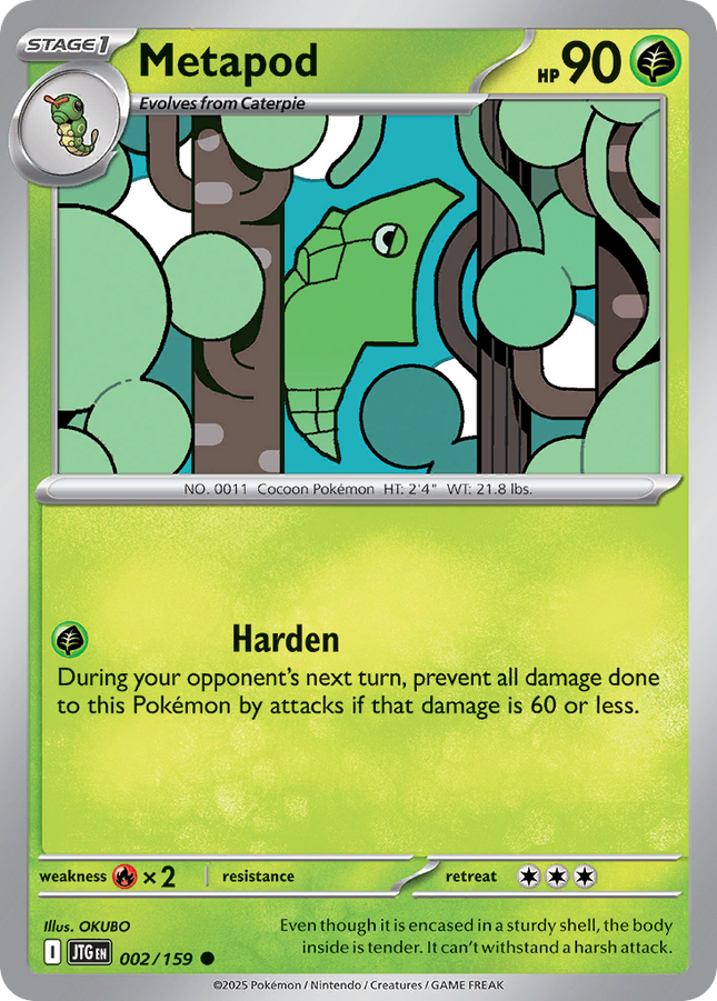 Metapod #002/159 Common (Reverse Holofoil) / Journey Together