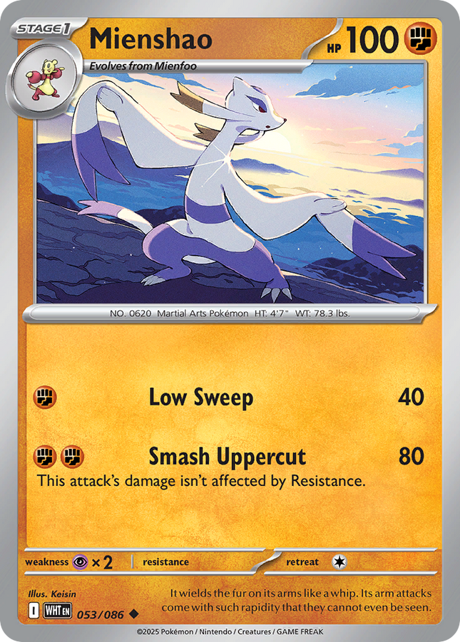 Mienshao #053/086 Uncommon / White Flare
