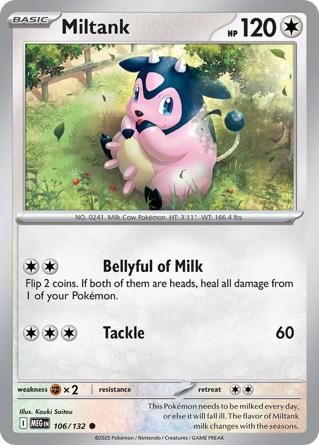 Miltank #106/132 Common (Reverse Holofoil) / Mega Evolution