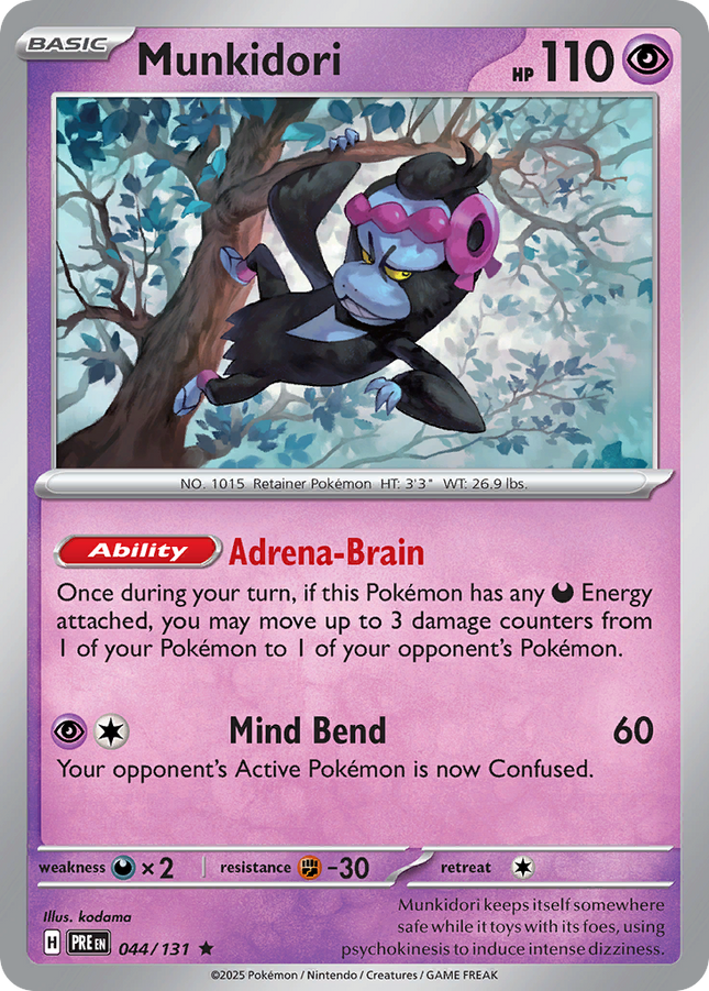 Munkidori #044/131 Rare (Reverse Holofoil) / Prismatic Evolutions