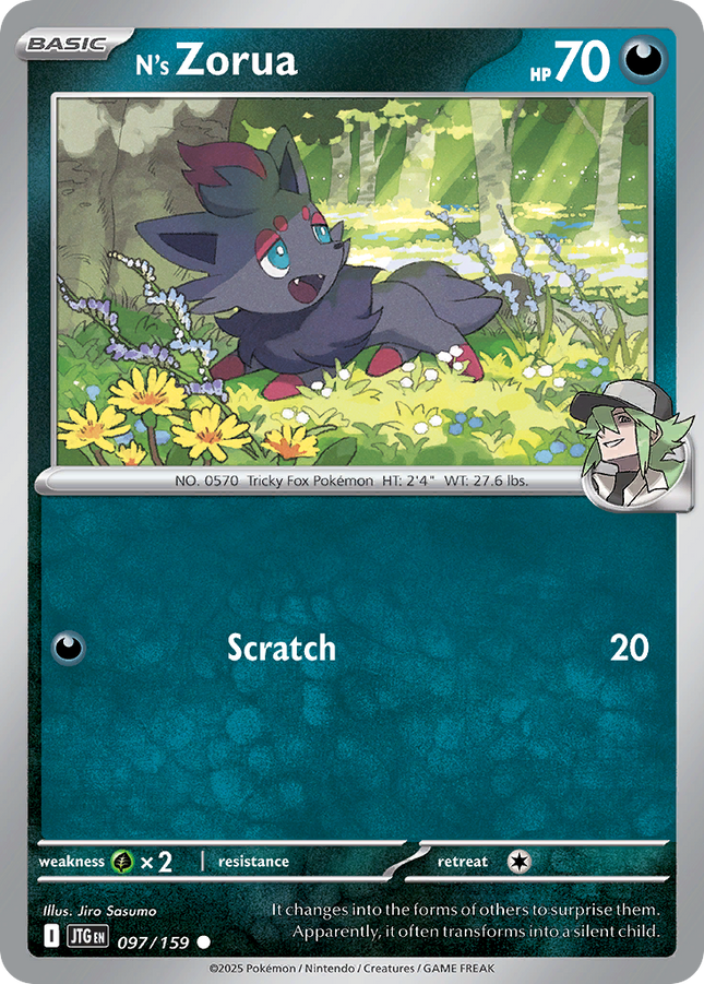 N's Zorua #097/159 Common (Reverse Holofoil) / Journey Together