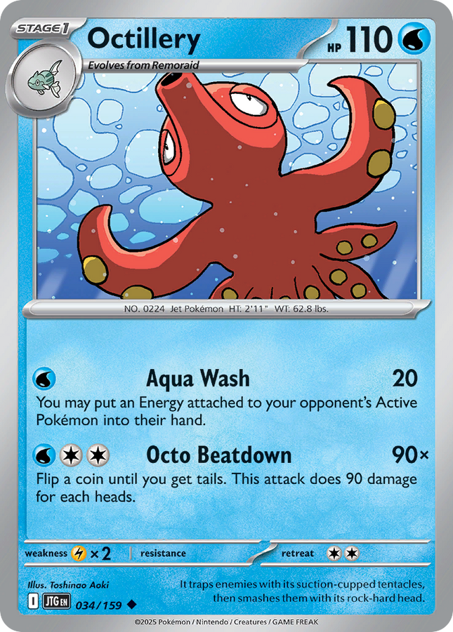 Octillery #034/159 Uncommon (Reverse Holofoil) / Journey Together