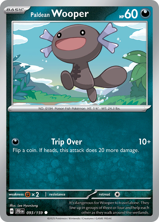 Paldean Wooper #093/159 Common (Reverse Holofoil) / Journey Together