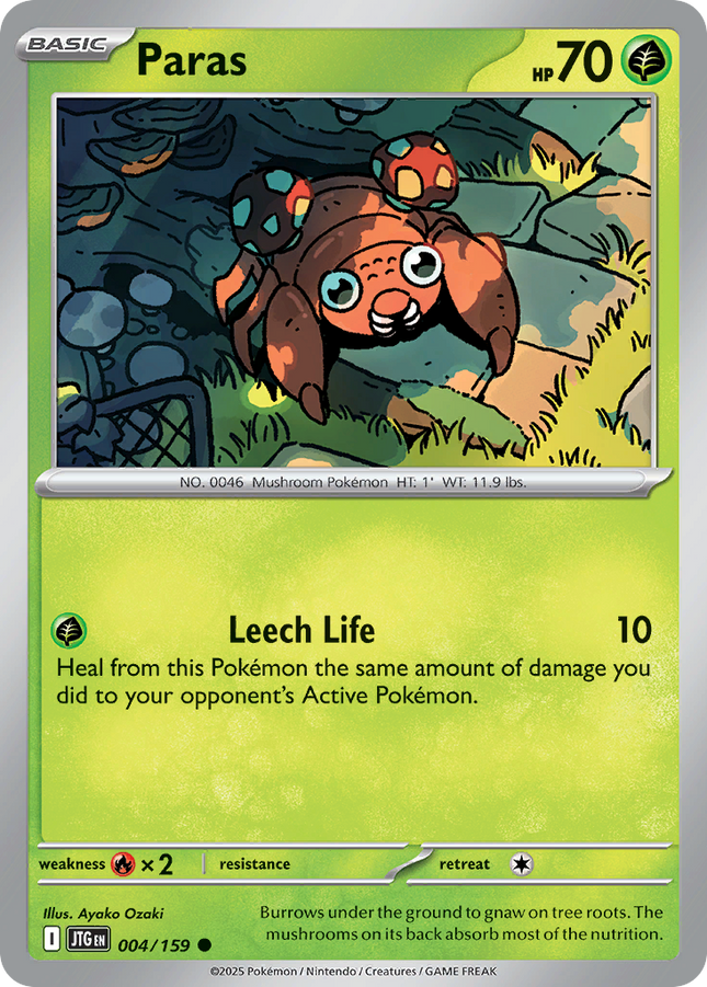 Paras #004/159 Common (Reverse Holofoil) / Journey Together