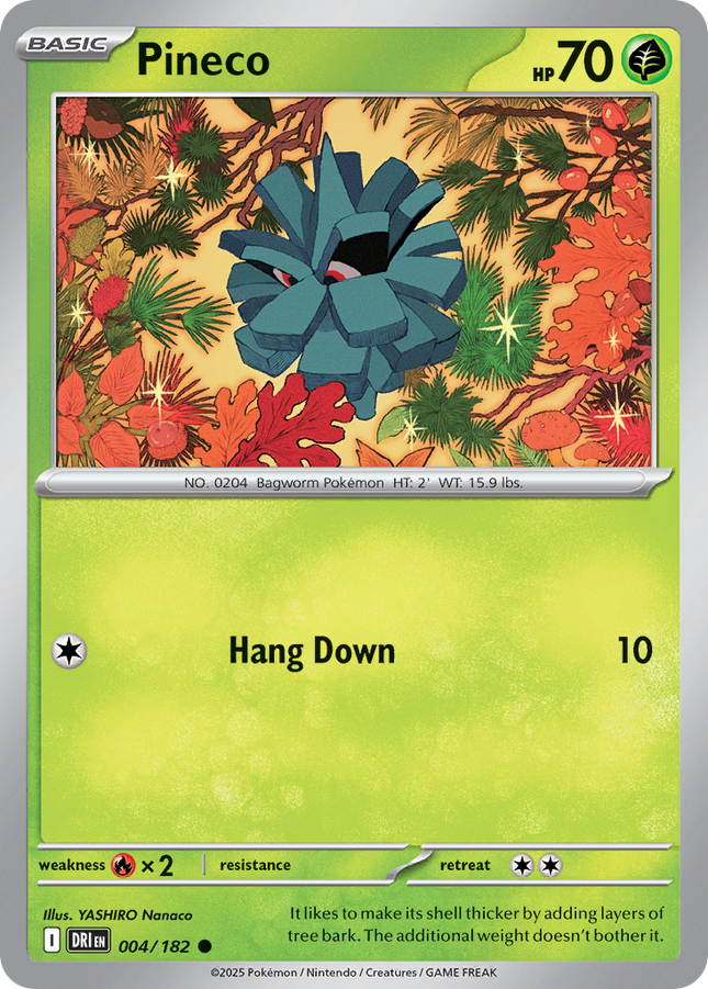 Pineco #004/182 Common (Reverse Holofoil) / Destined Rivals