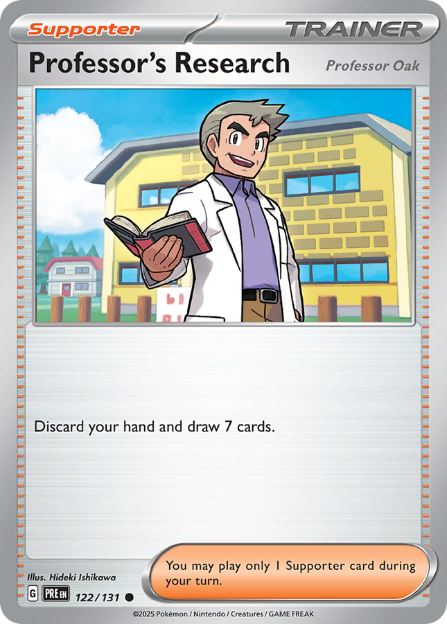 Professor's Research (Professor Oak) #122/131 Common (Reverse Holofoil) / Prismatic Evolutions