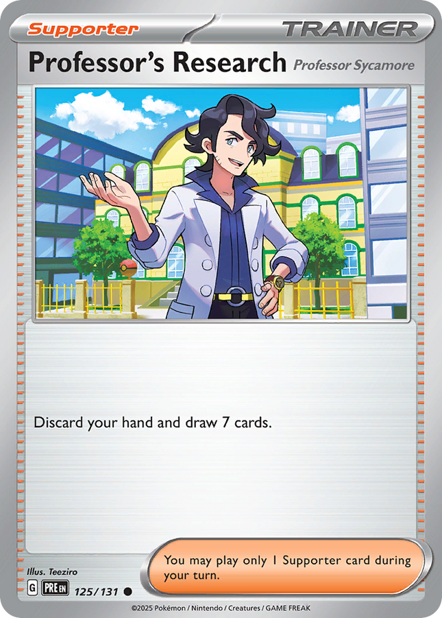 Professor's Research (Professor Sycamore) #125/131 Common (Poke Ball Pattern) / Prismatic Evolutions